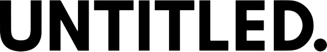 Black text reading 'UNTITLED.' in bold uppercase letters on a transparent background.