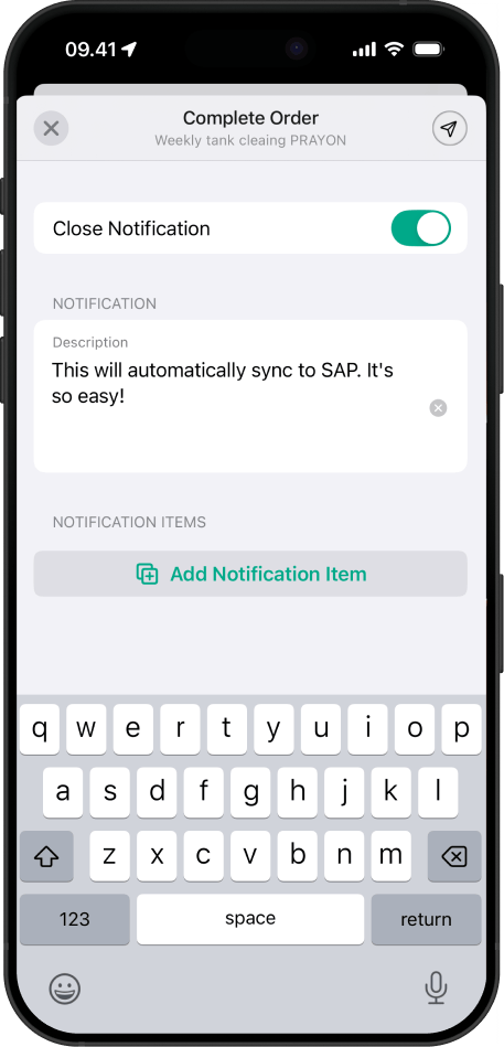 FastWork automatic SAP sync