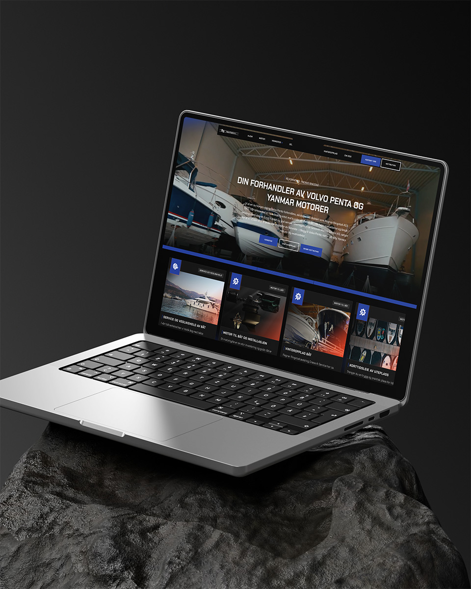 Webflow-Wordpress Nettside på PC