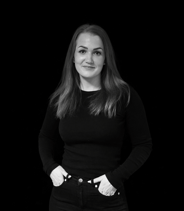 Porträtt av Johanna Bergström, administration på S:t Eriks Hiss.