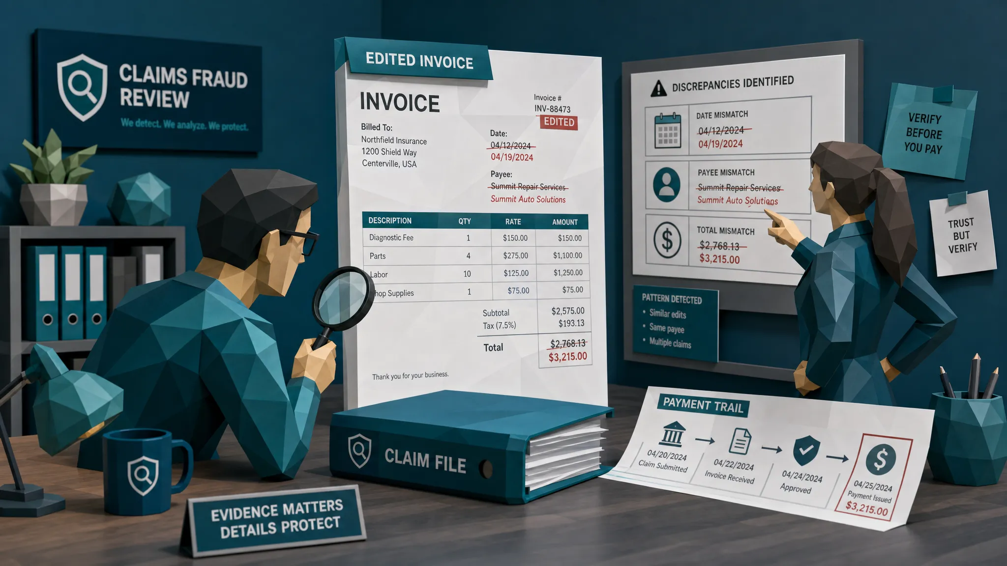 Bogus Insurance Claims Often Start With One Edited Bill