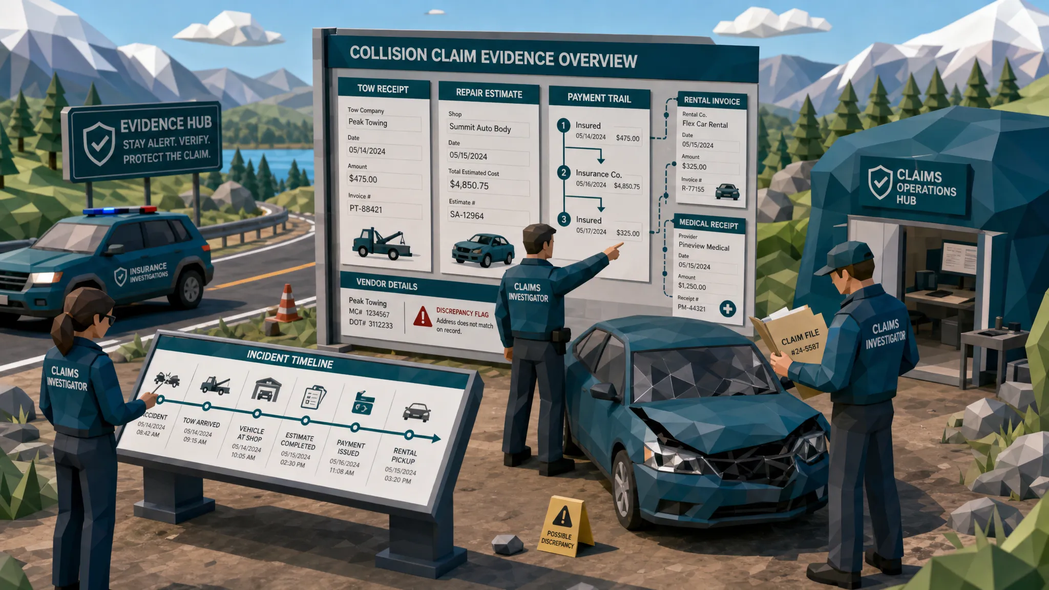 Insurance Fraud Car Accident Claims Leave Paper Clues