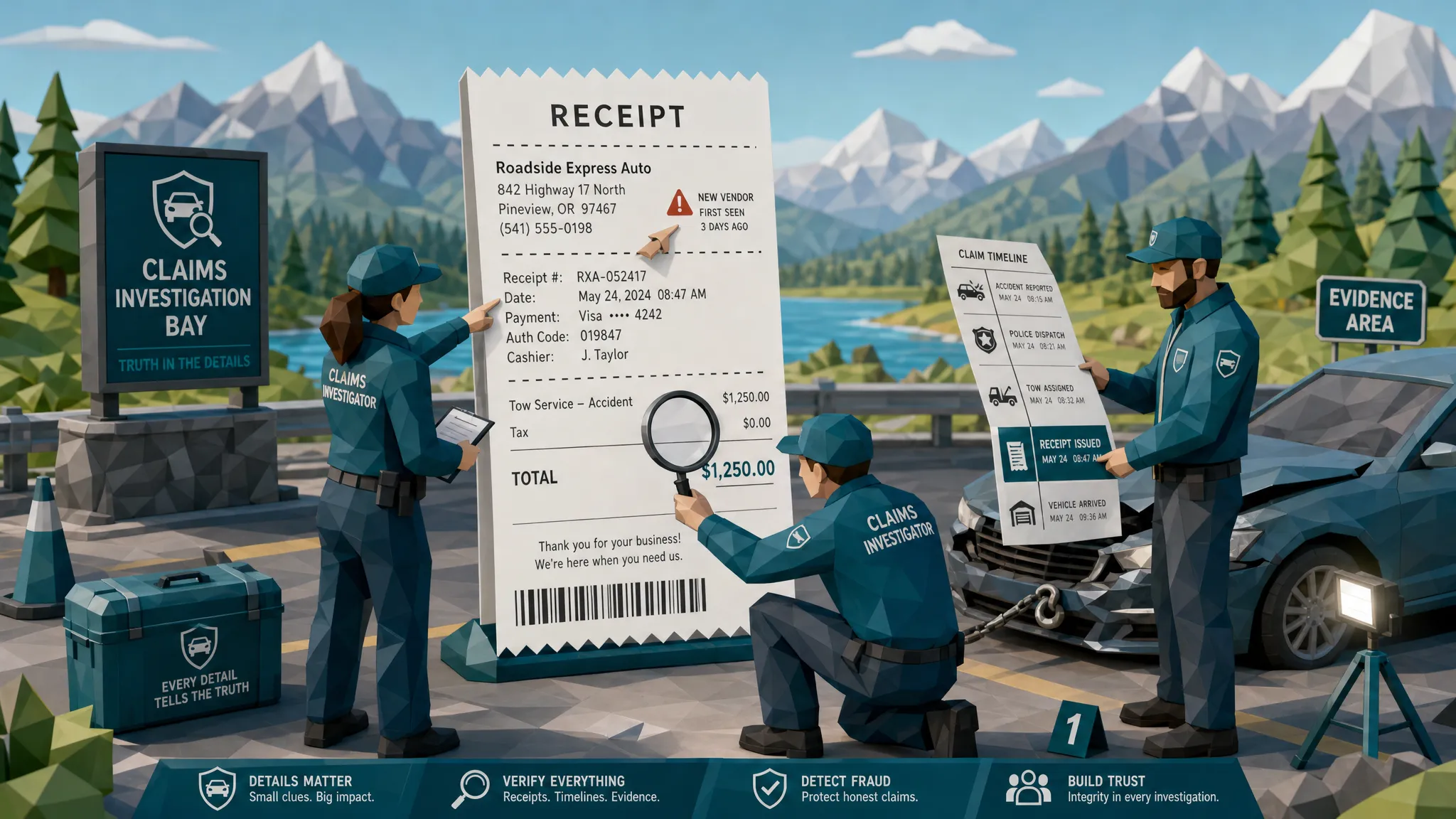 Auto Insurance Claim Fraud Often Starts With a Receipt