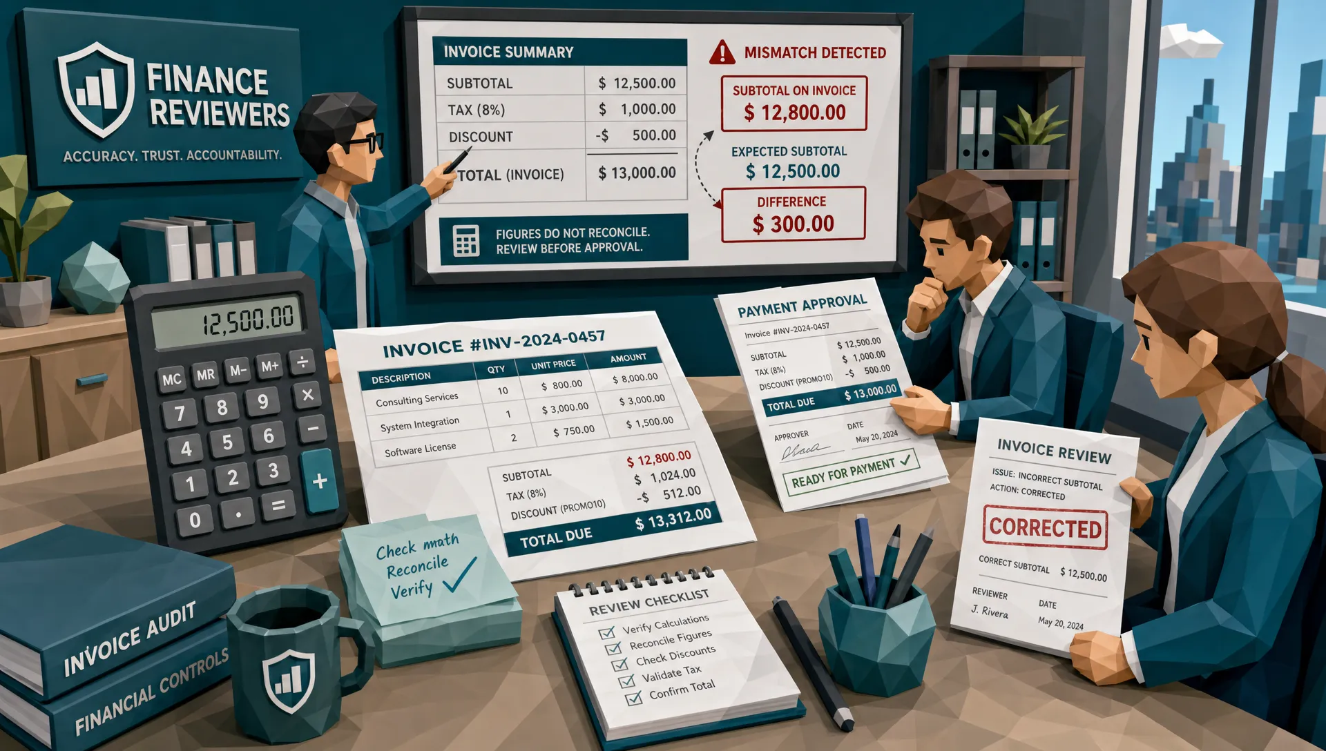 Doctored Invoices Look Normal Until You Check the Math