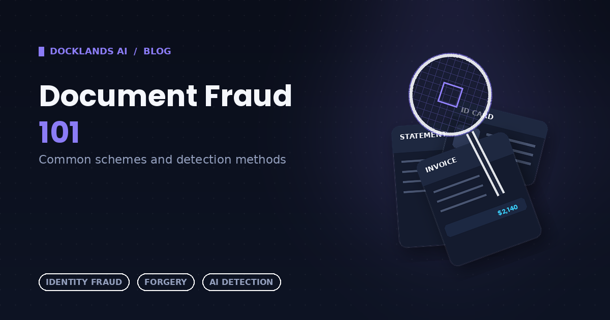 Document Fraud 101: Common Schemes and Detection Methods