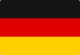 Flag of Germany with horizontal black, red, and gold stripes.
