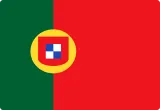 Flag of Portugal with green on the left, red on the right, and the national coat of arms centered on the boundary.