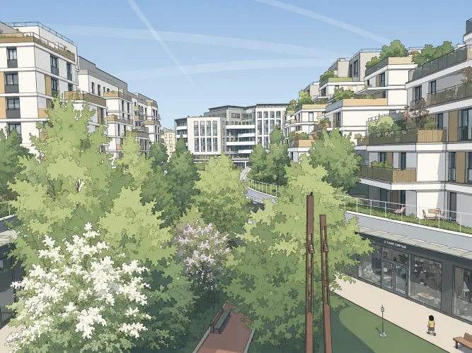 Écoquartier mixte premium