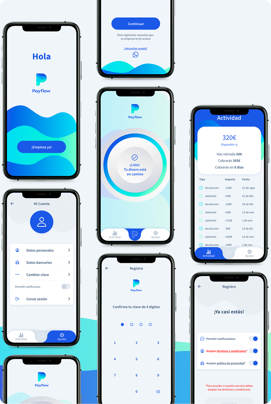 A long-term design partnership that helped Payflow grow from an early-stage idea into a more coherent product and brand experience.