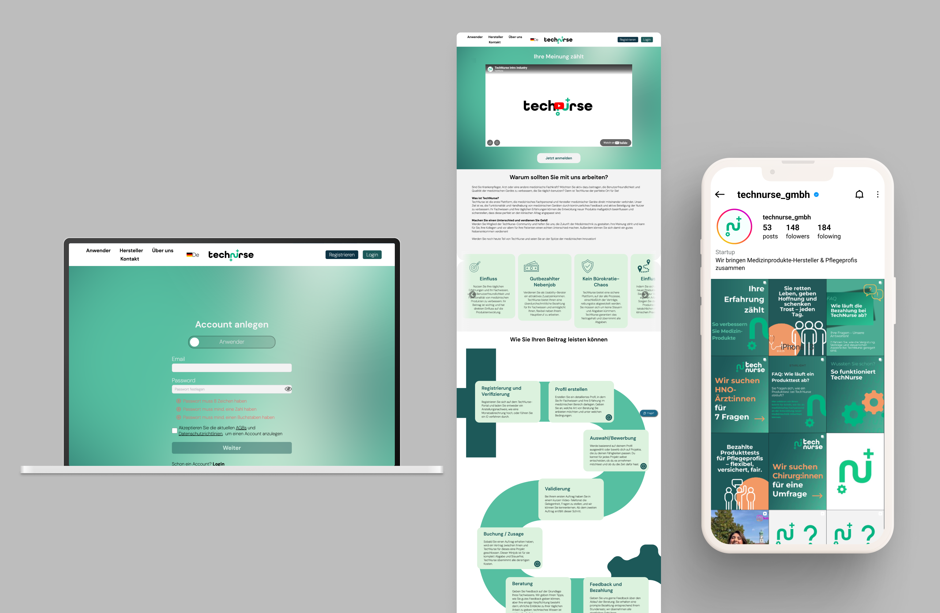 An early MedTech service with an unclear website, inconsistent communication, and too much friction in the sign-up experience