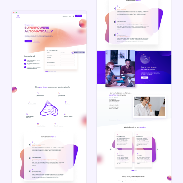 Every decision was made to help automaited look more credible, approachable, and relevant for enterprise clients.