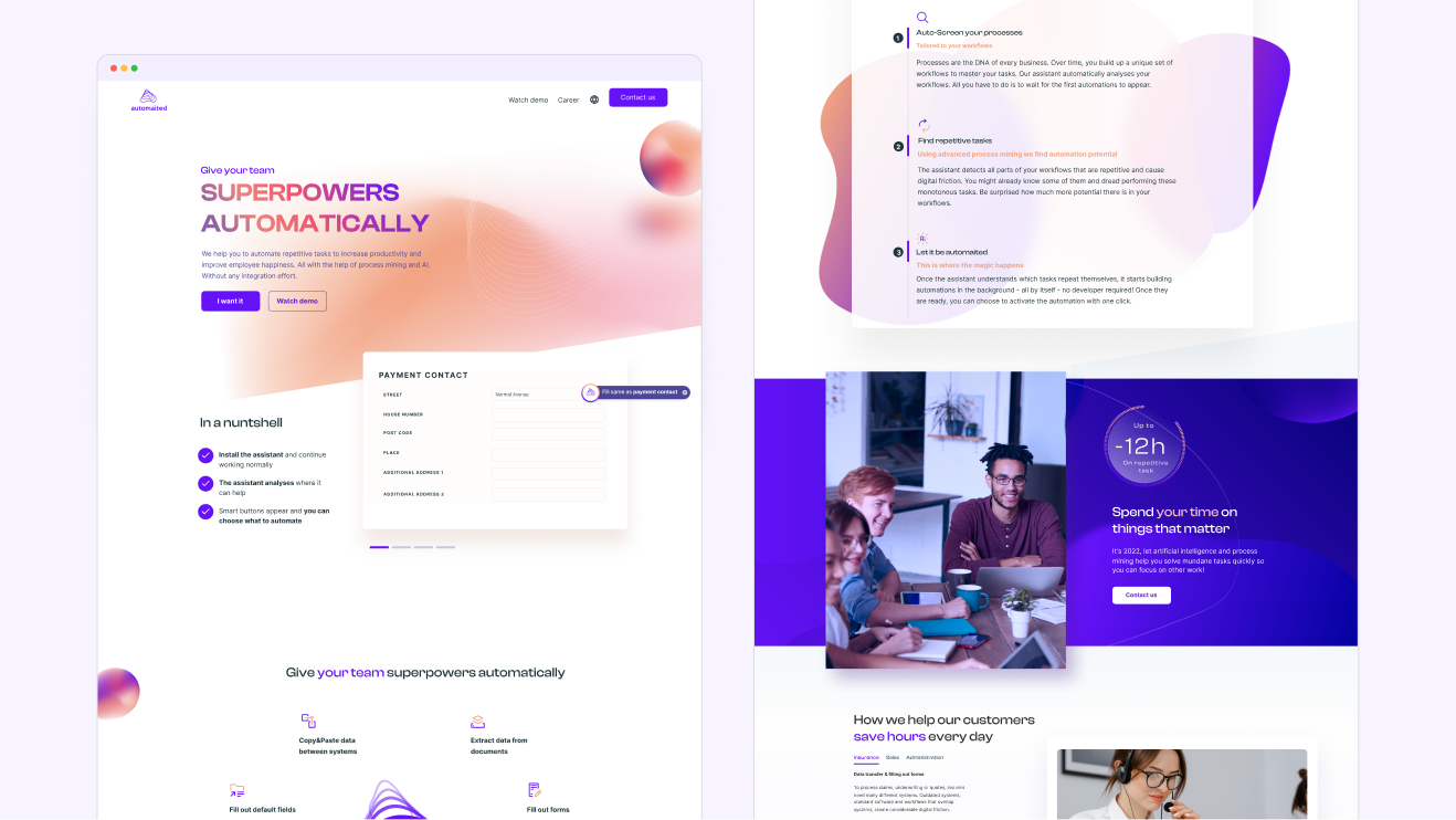 A redesigned brand and website that helped automaited feel more credible, mature, and ready for enterprise growth.