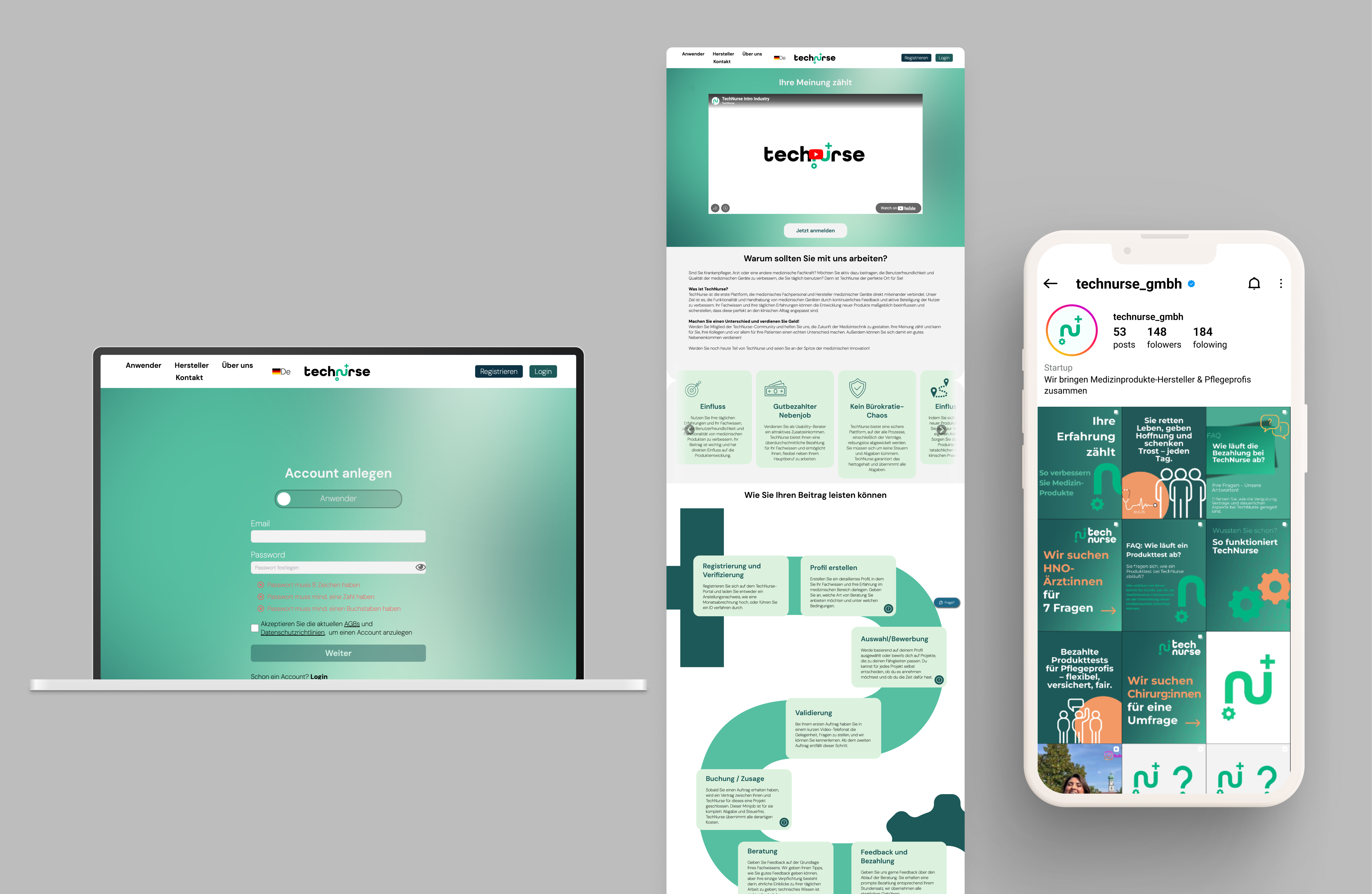 An early MedTech service with an unclear website, inconsistent communication, and too much friction in the sign-up experience