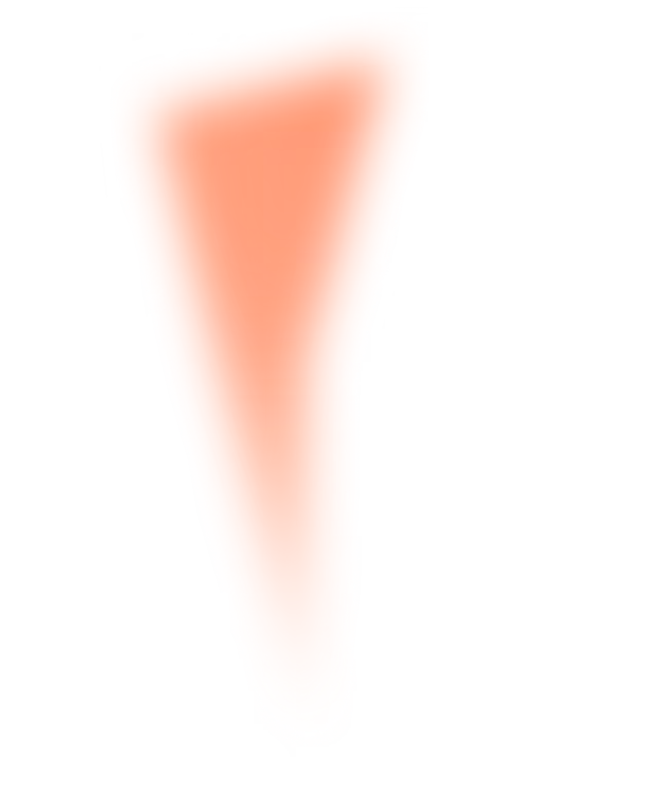 Orange abstract organic shape with smooth rounded edges on a black background.