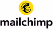 Mailchimp logo with a yellow circle featuring a chimpanzee wearing a hat above the text 'mailchimp'.