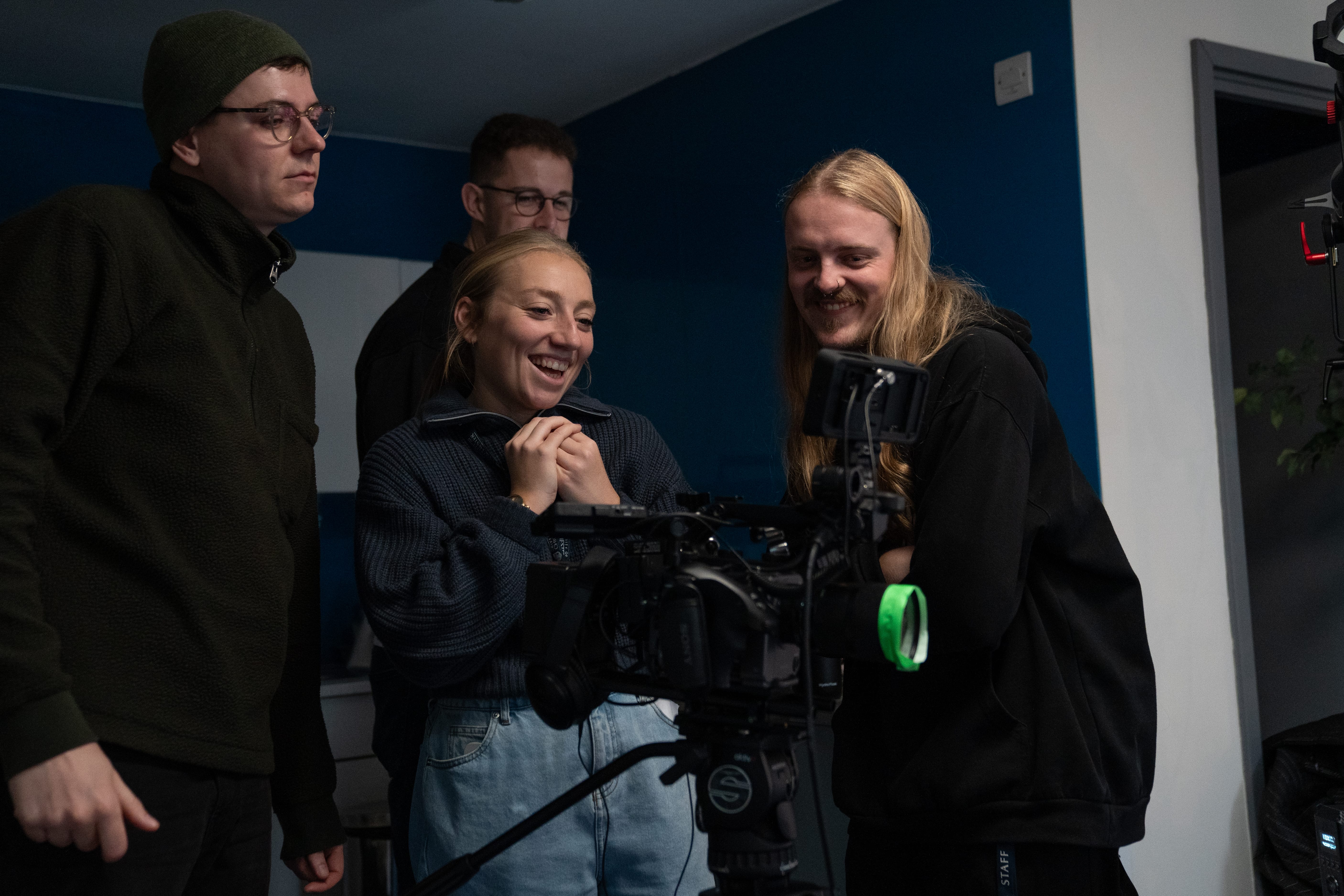 Feel Good Films filming a student at Chichester University