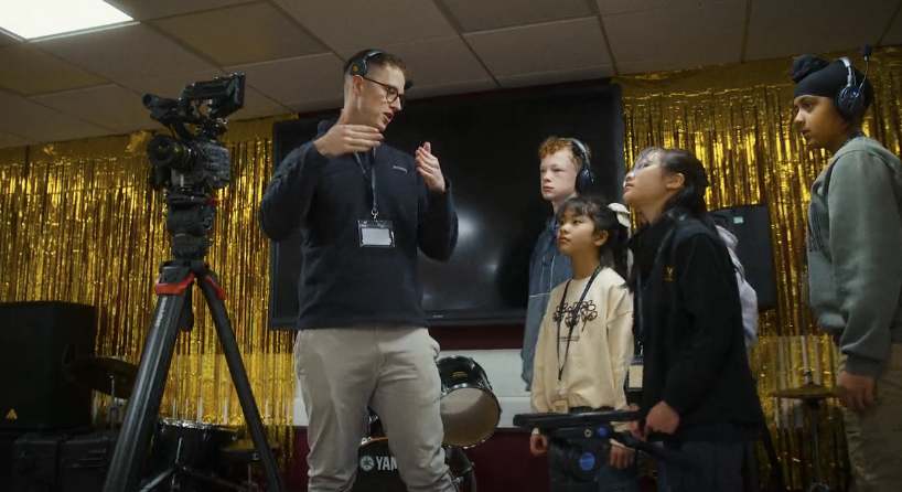 Feel Good Films filming students at Tower College
