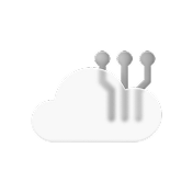 Gray document icon with a connected circuit symbol on a black background.