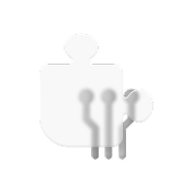 Gray light bulb icon with stylized filament and bright highlight.