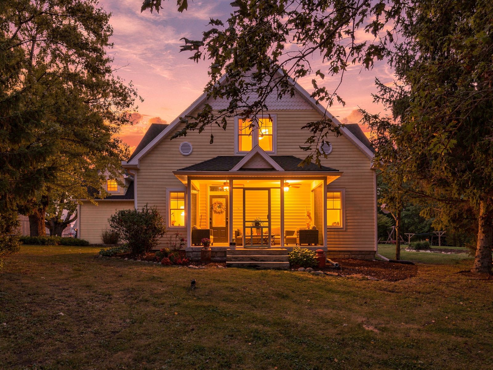 Farmhouse edited to virtual twilight