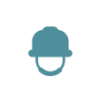 Infrastructure field worker icon