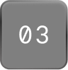 Black square button displaying white numbers zero and three.