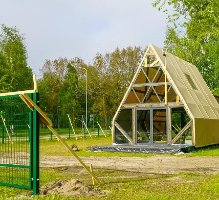 Newly built housing structure representing assistance by South Florida Horsemen’s Group.
