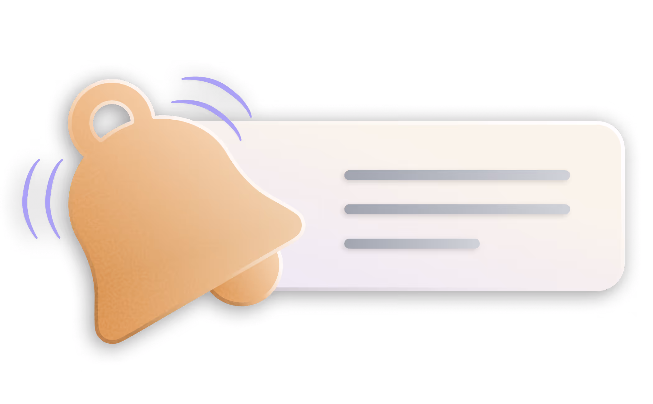 Illustración de una campana y cuadro de notificación
