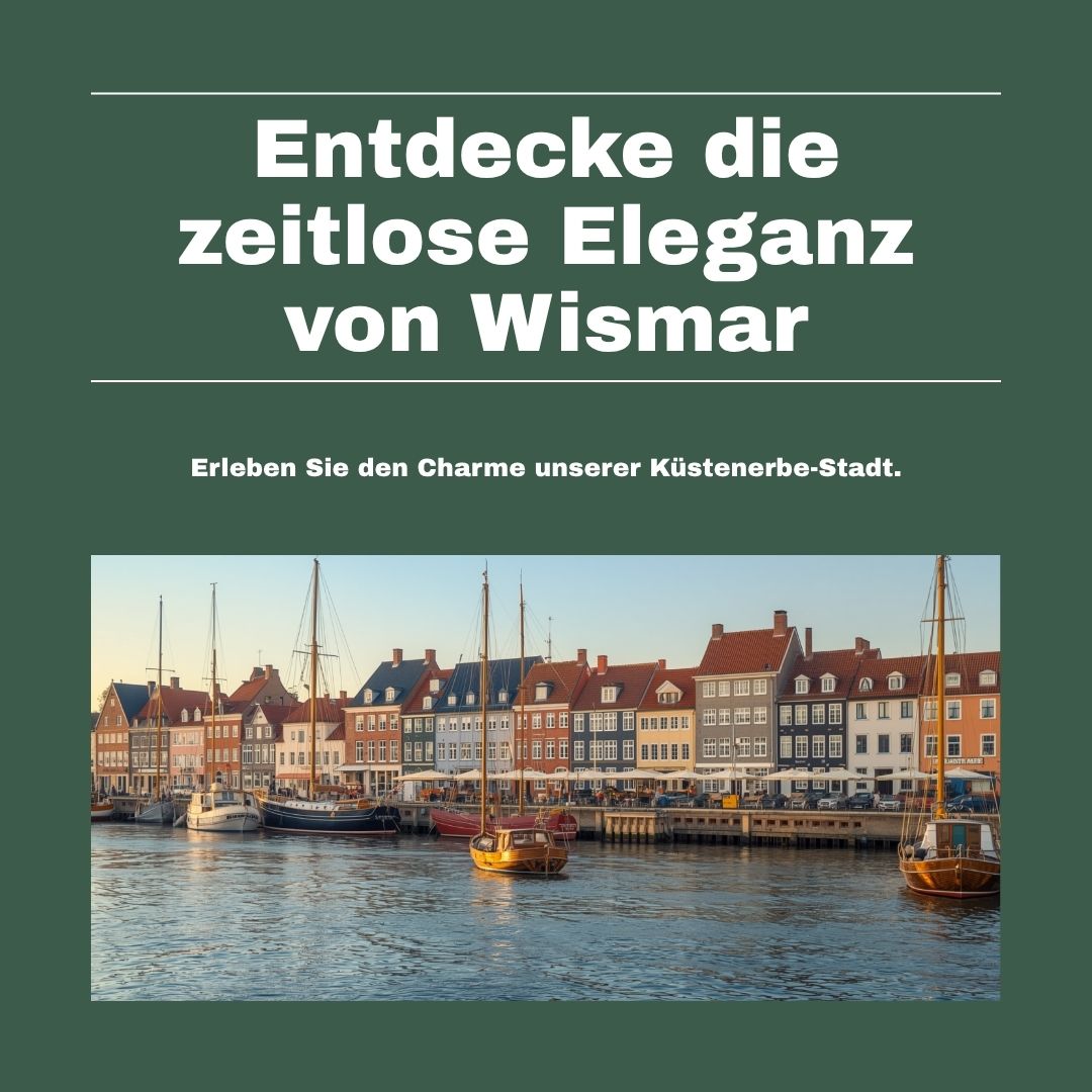 Historische Hafenkulisse von Wismar bei einem Tagesausflug