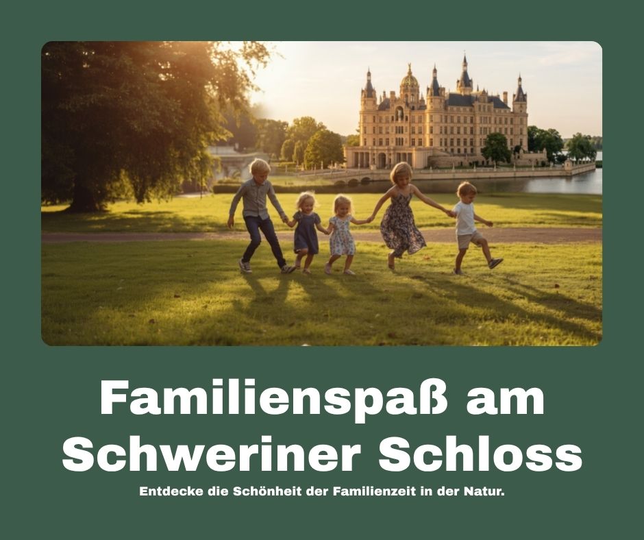 Familie mit Kindern beim Spaziergang im Schweriner Schlossgarten