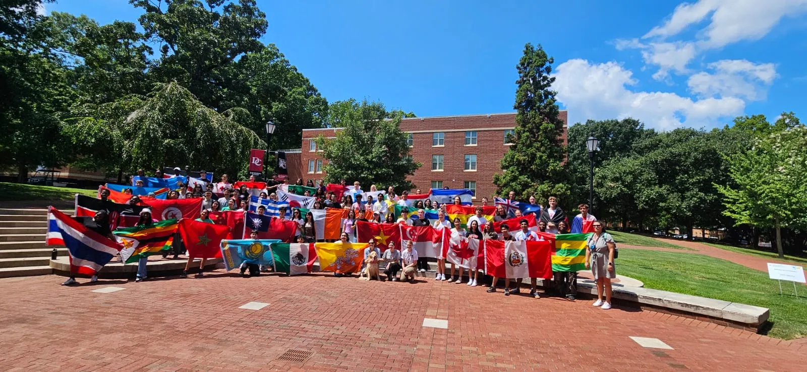 Avanza Class of 2026 students at the international student flag ceremony