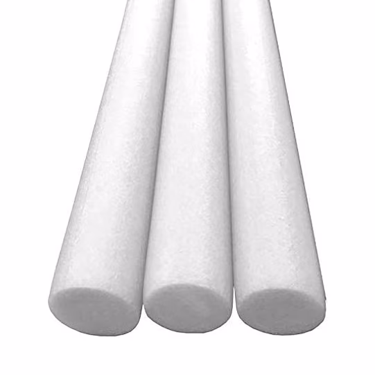 white foam pool noodles for pool workout and aqua exercise