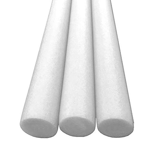 white foam pool noodles for pool workout and aqua exercise