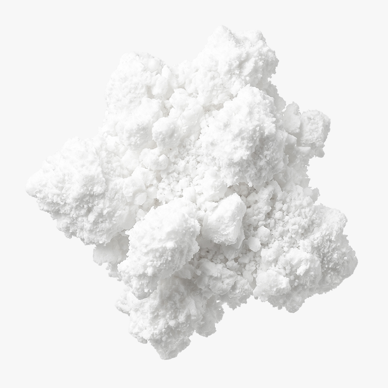 Cluster of white, powdery titanium dioxide particles against a plain background.