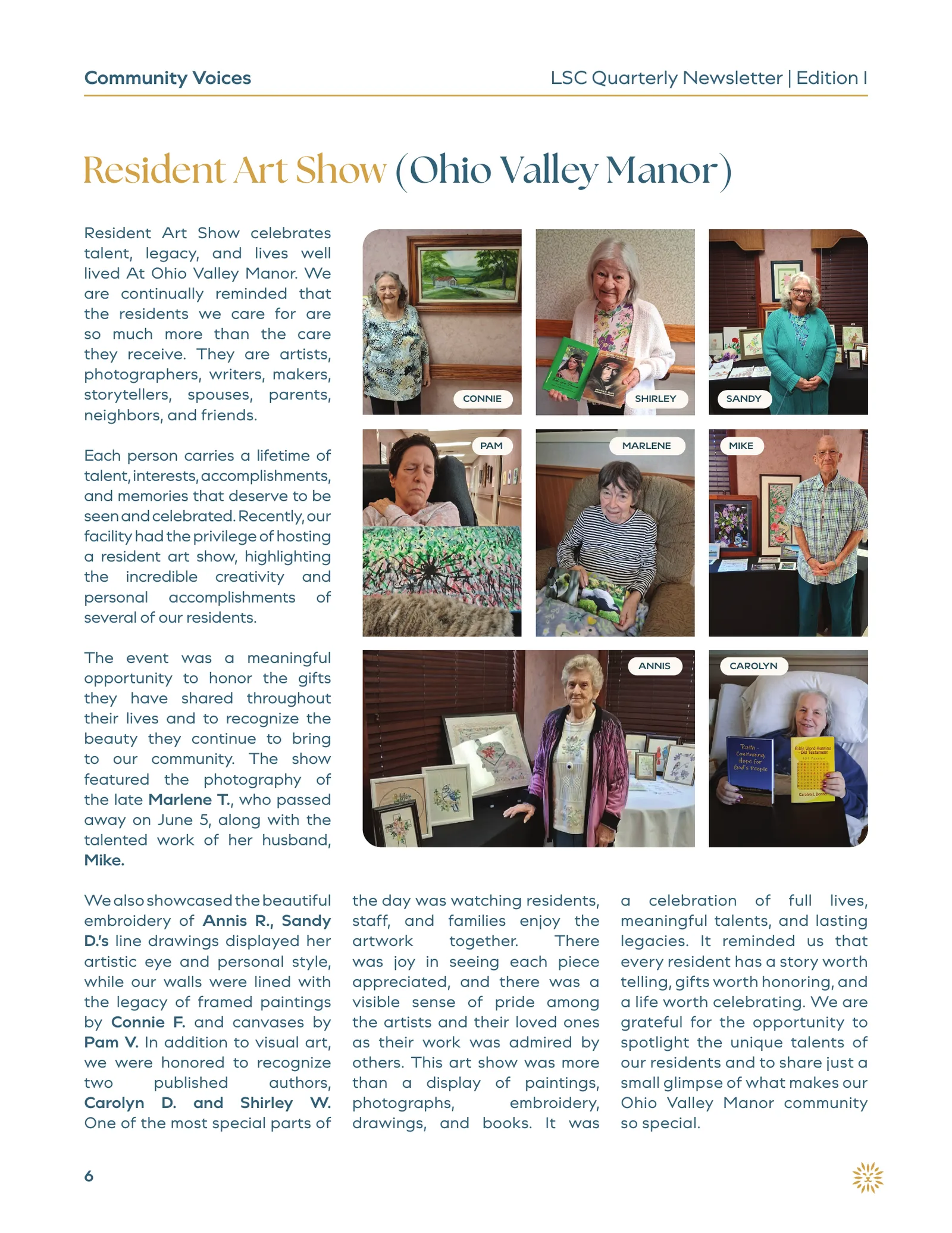 Lionstone Quarterly Newsletter page 6