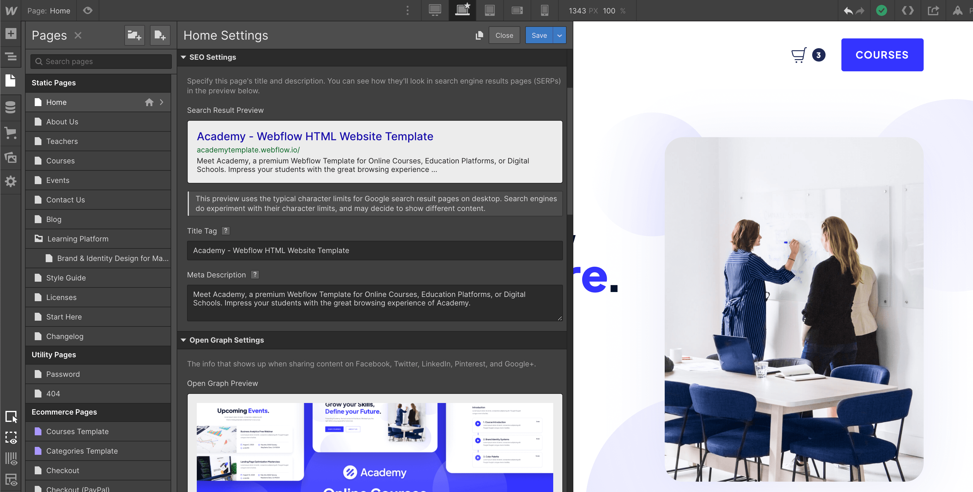 SEO - Academy Webflow Template
