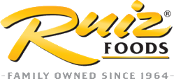 Ruiz Foods logo with text 'Family Owned Since 1964' below.