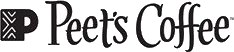 Peet's Coffee brand logo with stylized P icon.