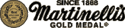 Martinelli's Gold Medal logo with a 1904 Best Cider award seal and 'Since 1868' text.