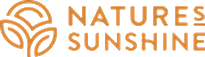 Nature's Sunshine company logo with leaf icon in orange.