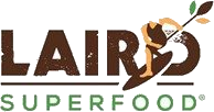 Laird Superfood logo with stylized leaf and person integrated in the word Laird.