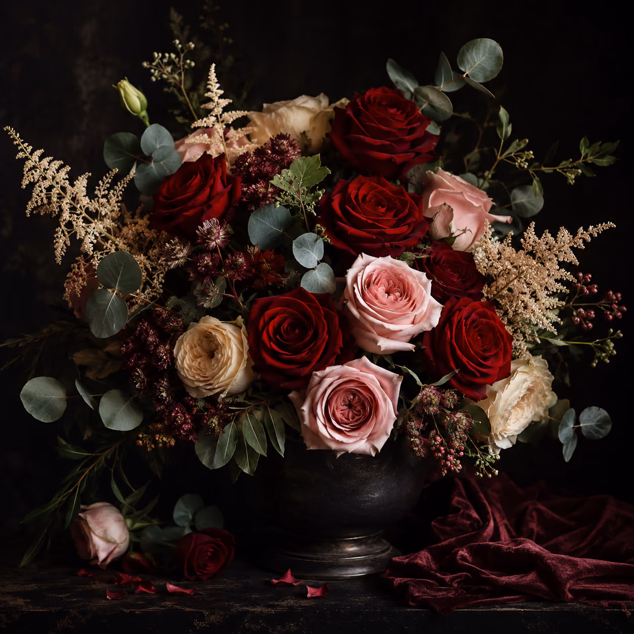 Luxury white floral arrangement