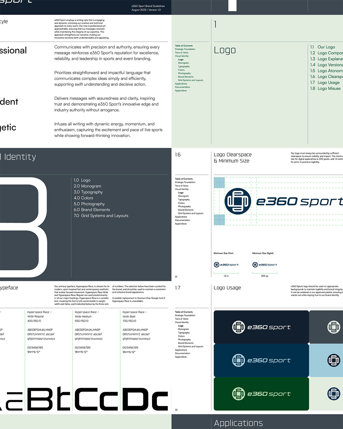 Service: Brand Guidelines - Brand guide pages