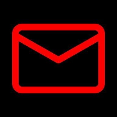 Red and black email icon