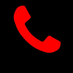 Red and black phone icon