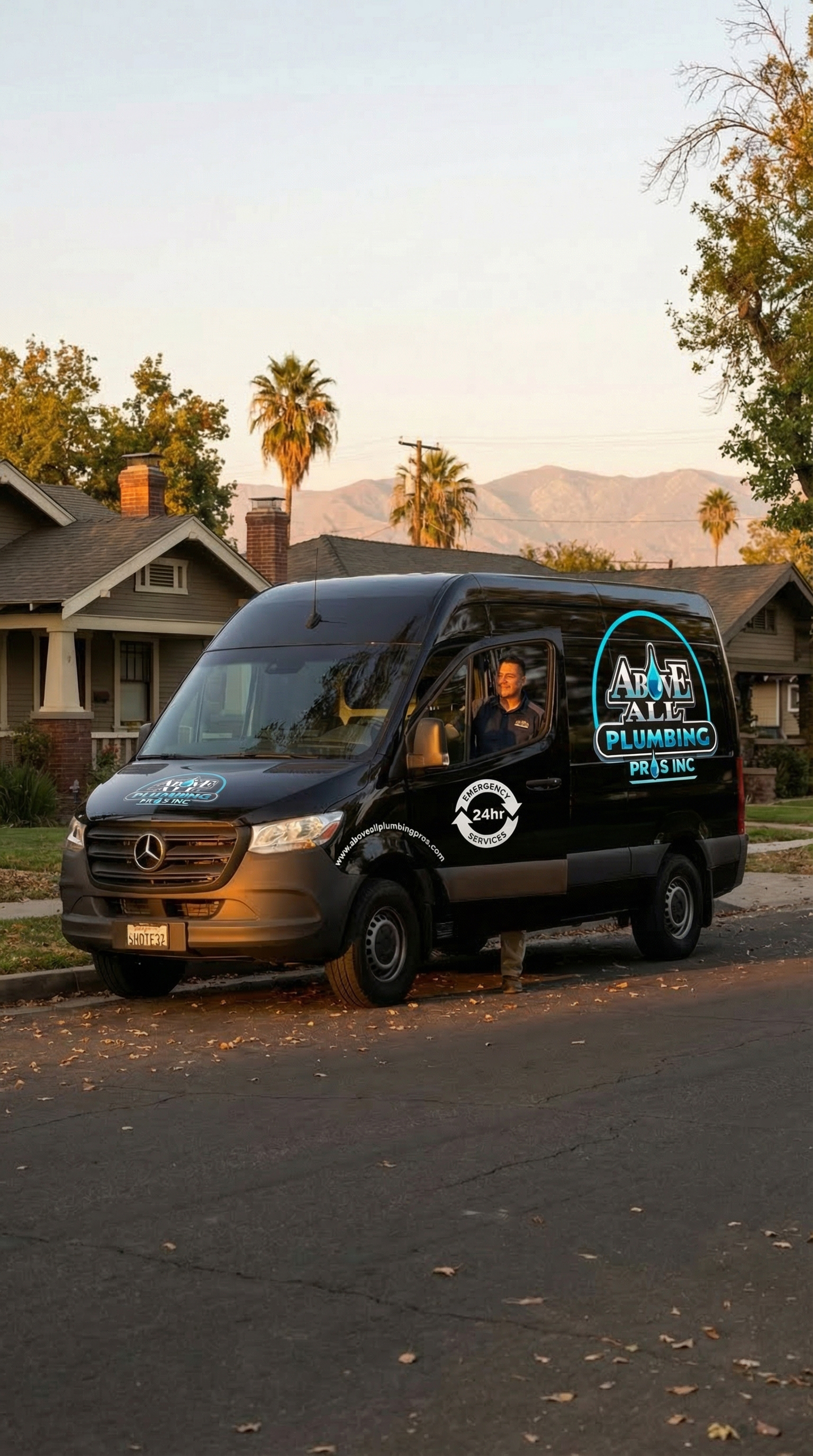 image of water heater installation (for a plumbing service)