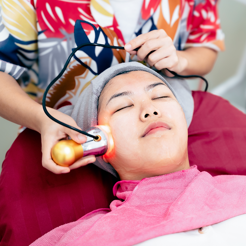 Healthcare professional holding a digital shield with a medical cross, representing secure, modern healthcare marketing services and digital solutions by Veewz.