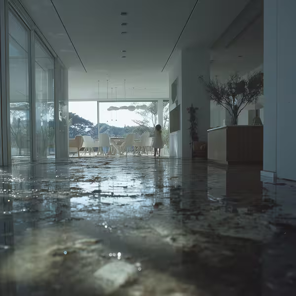 image of a flooded living room