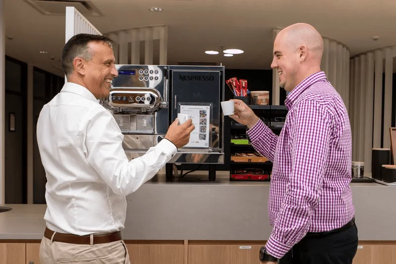 Andrew (Financial Adviser) - Talking With Client in Pantry