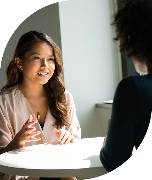 a recruiter working with a client